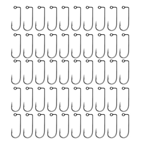 50pcs Long Shank Kohlenstoffstahl Haken V Bend Fishing Barbarian Hook Fishing Aberdeen Hook 90 Grad Fischereihaken Set von BAHJKASD