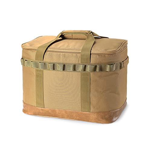 BAHJKASD 600DOxford Cloth Outdoor Portable Camping Cooker Storage Bag Camping Kitchen Cookware Storage Tools Bag Picnics Hand Bag Camping Equipment, khaki von BAHJKASD