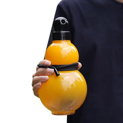 BAHJKASD Auslaufsichere Wasserflasche Für Fitnessstudio Reisen Kürbisform Wasserflasche 1000 Sportwasserflasche Wasserflasche von BAHJKASD