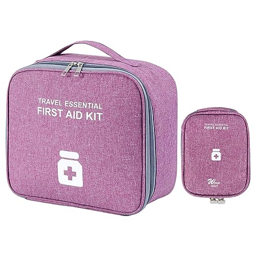 BAHJKASD Erste-Hilfe-Set, große Kapazität, tragbare Pflegetasche, Reise-Apothekentasche für Zuhause, Büro, Outdoor, tragbar, große Kapazität, 2 Stück, violett BAHJKASD Erste-Hilfe-Set, große Kapazität, tragbare Pflegetasche, Reise-Apothekentasche für Zuhause, Büro, Outdoor, tragbar, große Kapazität, 2 Stück, violett von BAHJKASD
