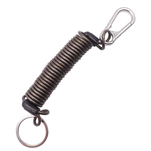 BAHJKASD Versenkbare Schlüsselanhänger Stahldrahtschlüssel Haken Farbschlüsselketten Für Rucksäcke Stretchy Spirals Keyring Coil Spring Schlüsselanhänger von BAHJKASD