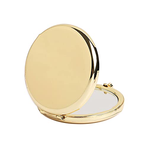 Kompaktes Reise-Make-up, Silber/Gold, tragbar, zusammenklappbar, hellgelb von BAHJKASD
