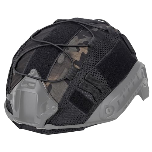 Taktischer Helmüberzug aus 500D-Nylon, mit Akku-Rückseite, für schnelles Helm, Militär, Paintball, Jagd, Schießausrüstung, schnelle Helmabdeckung, taktischer Helmbezug mit Batterietasche, von BAHJKASD