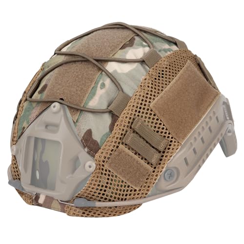 Taktischer Helmüberzug aus 500D-Nylon, mit Akku-Rückseite, für schnelles Helm, Militär, Paintball, Jagd, Schießausrüstung, schnelle Helmabdeckung, taktischer Helmbezug mit Batterietasche, von BAHJKASD