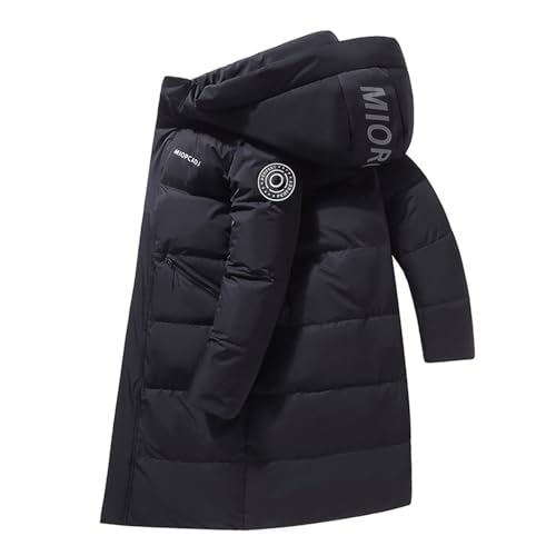 BAICAIBAI Winterjacke Damen Lang Leichte Daunenjacke Winterparka Paar-OutfitLightweight Steppjacke Steppmantel Übergangsjacke Winter Warme Gefüttert Daunenmantel Puffer,Noir,XXL von BAICAIBAI