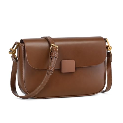 BAIGIO Damen Umhängetaschen Leder PU Damen Handy Schultertasche PU Leder Crossbody Bag Damen Handytasche zum Umhängen, Umhängetasche Damen Klein Moderne Taschen mit Breitem von BAIGIO