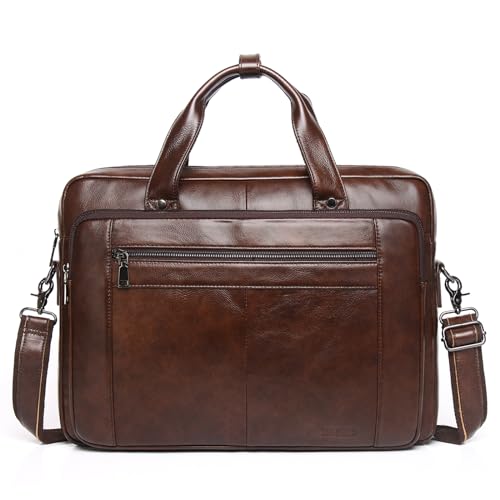 BAIGIO Herren Aktentasche Leder Laptoptasche Business Handtasche Arbeitstasche Groß Umhängetasche Ledertasche Männer Businesstasche Schultertasche Klassische Messenger Tasche 15,6 Zoll Laptop,Kaffee BAIGIO Herren Aktentasche Leder Laptoptasche Business Handtasche Arbeitstasche Groß Umhängetasche Ledertasche Männer Businesstasche Schultertasche Klassische Messenger Tasche 15,6 Zoll Laptop,Kaffee von BAIGIO