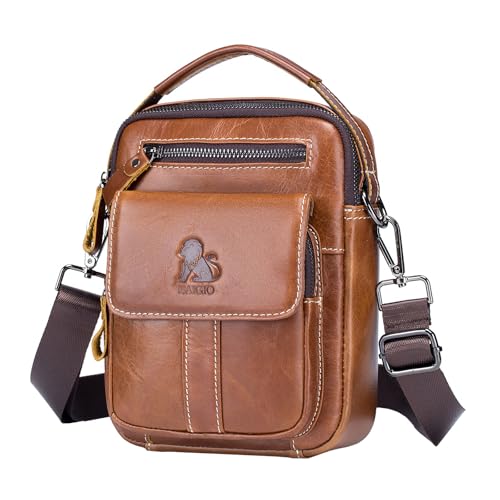BAIGIO Umhängetaschen Herren Klein Herrentasche Leder Schultertasche Ledertasche für Männer Arbeit Reise Alltagsleben BAIGIO Umhängetaschen Herren Klein Herrentasche Leder Schultertasche Ledertasche für Männer Arbeit Reise Alltagsleben von BAIGIO
