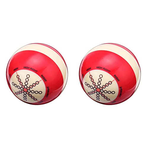 BAIGOO 2 Stücke 57mm Dauerhaft Weiß Rot Harz Billard Spot Snooker Queue Bälle Sport für Anfänger von BAIGOO