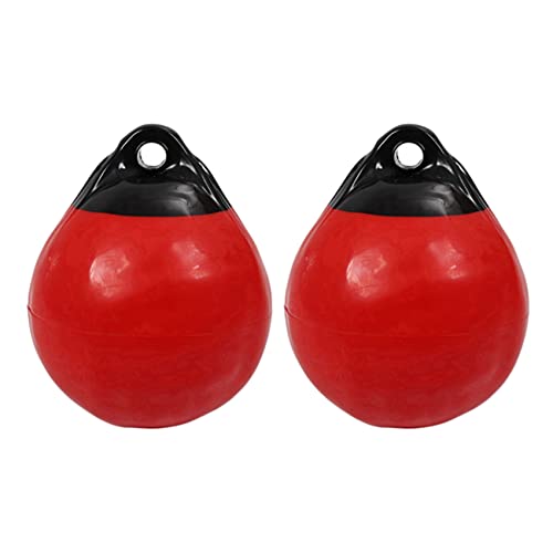 BAIGOO 2X Schwer Lastung PVC Ball Runde Boje Dock StoßStange Ball Aufblasbarer Schutz Boje Rot von BAIGOO