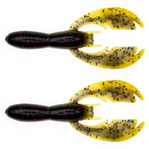 BAITFUEL Baby PACA Craw Creature Bait Infused with Supercharged X55 Formula Gel | 9,5 cm, Green Pumpkin Candy, 2er-Pack von BAITFUEL