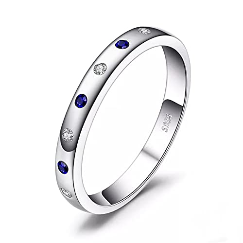 BAJIE Ehering Blauer Saphirring 925 Sterling Silber Damen Ehering BAJIE Ehering Blauer Saphirring 925 Sterling Silber Damen Ehering von BAJIE