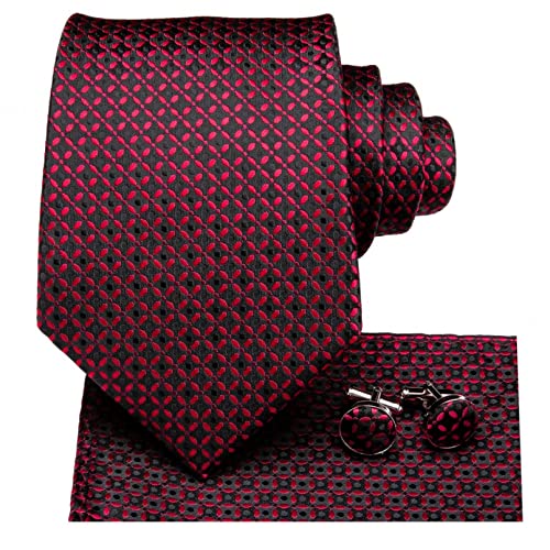 BAJIE Herren Krawatte 8,5 cm Herren Weihnachten Seidenkrawatte Einstecktuch Manschettenknöpfe Anzug Herren Krawatte Rot Blau Lila Hochzeitskrawatte BAJIE Herren Krawatte 8,5 cm Herren Weihnachten Seidenkrawatte Einstecktuch Manschettenknöpfe Anzug Herren Krawatte Rot Blau Lila Hochzeitskrawatte von BAJIE