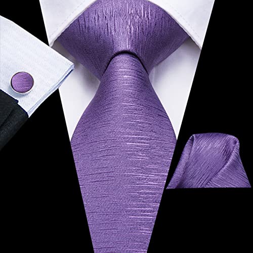 BAJIE Herren Krawatte Lila Blumen Reine Seide Herren Hochzeitskrawatte Einstecktuch Manschettenknöpfe Herren Geschenk Krawattenset BAJIE Herren Krawatte Lila Blumen Reine Seide Herren Hochzeitskrawatte Einstecktuch Manschettenknöpfe Herren Geschenk Krawattenset von BAJIE