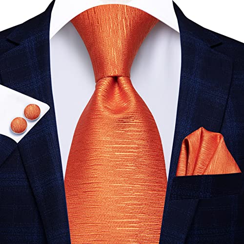 BAJIE Herrenkrawatte Herren Krawattenset Orange Schwarz Paisley Herren Seidenhochzeitskrawatte Einstecktuch Manschettenknöpfe Set BAJIE Herrenkrawatte Herren Krawattenset Orange Schwarz Paisley Herren Seidenhochzeitskrawatte Einstecktuch Manschettenknöpfe Set von BAJIE