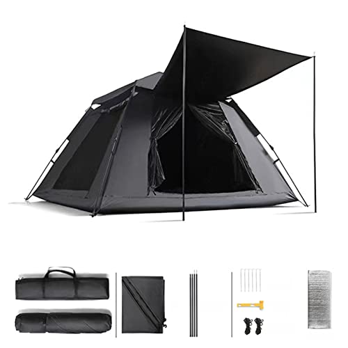 Pop-Up-Zelte für Erwachsene Insektenschutz, Sonnenschutz EIN Zelt Robuste und leichte Verdunkelungszelte zum Wandern Camping 4 Mann von BAKIWAN