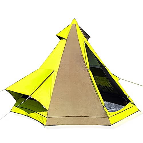 Zelt Pyramidenzelt für 2–3 Personen, für Erwachsene, 3-Jahreszeiten-Zelt mit versiegelten Nähten, ohne Stange, Ultraleicht, atmungsaktiv, Familienzelt für Glamping, Wande von BAKIWAN