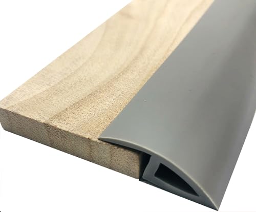 PVC Türschwellen Leiste,Schwellenrampe,35mm (W) Übergangsprofil Selbstklebend, Übergangsleiste Boden Höhenausgleich Abdeckleistefür Laminate Schwellen,Geeignet Für Übergänge Unter 10 mm B,2M von BALAMLB