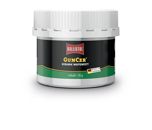 BALLISTOL 23771 GUNCER Keramik-Waffenfett 70g Dose – Temperaturbeständige Waffenpflege, Schmiermittel, Korrosionsschutz, farblos BALLISTOL 23771 GUNCER Keramik-Waffenfett 70g Dose – Temperaturbeständige Waffenpflege, Schmiermittel, Korrosionsschutz, farblos von BALLISTOL