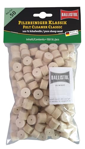 Ballistol 23240 Filzreiniger Klassik - Laufreiniger für Gewehr Kal 50, 150 Stück Ballistol 23240 Filzreiniger Klassik - Laufreiniger für Gewehr Kal 50, 150 Stück von BALLISTOL