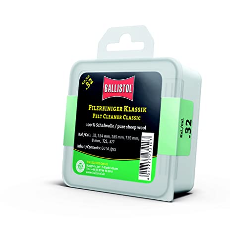 Ballistol Unisex – Erwachsene 23210 Filzreiniger, neutral, Kaliber .32/8 mm-60 Stück Ballistol Unisex – Erwachsene 23210 Filzreiniger, neutral, Kaliber .32/8 mm-60 Stück von BALLISTOL
