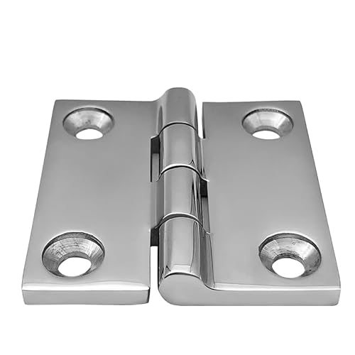 BALTDJL 316 Edelstahl Quadrat Gussscharnier Industrie Metall Loseblatt Schrank Glas Tür Scharniere Tür Scharniere Schiffszubehör(40x40mm) von BALTDJL