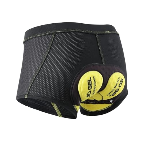 BANGHA Fahrradhose,Herren Fahrradhose Fahrradunterwäsche Upgrade Pad Radhose Stoßfest MTB Fahrradhose Rennradhose Schwarz Bike Shorts(Underwear004,3XL) von BANGHA