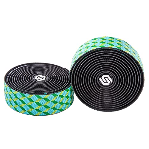 BANGHA Lenkerband,Lenkerband Rennrad,Fahrrad Lenkerband Weiches Rennradfahrrad-Lenker-Kork Eva PU. Bar Tape Professional Radfahren Dämpfung Anti-Vibrationsverpackung(Green) von BANGHA