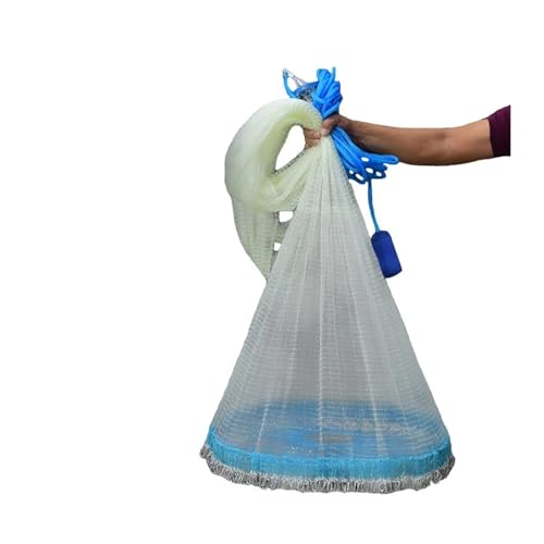 BANGHA Wurfnetz Zum Fischen Fischernetz Mesh Mit Anhänger Koreanische Hand-werfen Hand Fisch Net Frisbee Große Fischernetz 420-900(B Model 600) von BANGHA