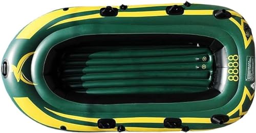 Grünes tragbares Schlauchboot for den Außenbereich, verdicktes, zusammenklappbares PVC-Schlauchboot (mit Luftpumpenpaddel)(190x98x32cm) von BAOLIQ