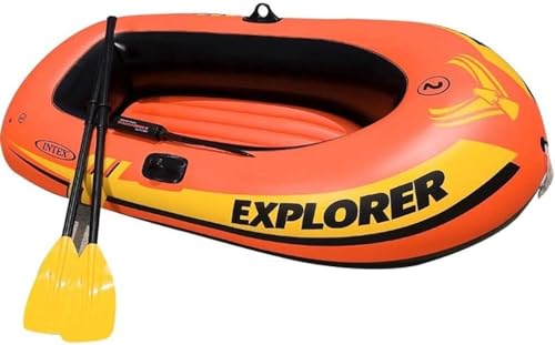 Orangefarbenes aufblasbares Outdoor-Kanu, Boot + Paddel + Pumpe, Wassersport for 2/3 Personen(185cm) von BAOLIQ