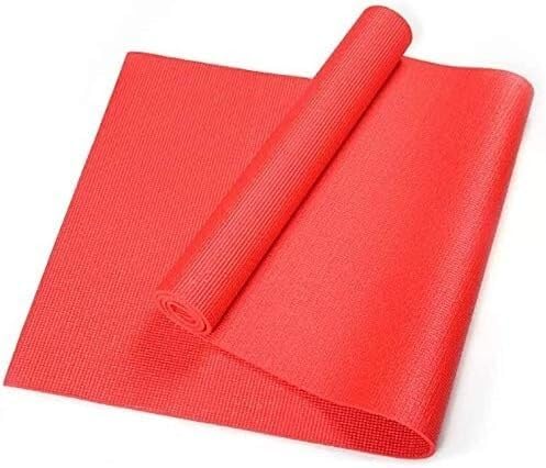 Pilates Yoga-Matte Sit-ups Liegestütze Stretching Liegestütze Herren Damen & Kinder Umweltfreundliche PVC-Fitness-Trainingsmatte(Rosso) von BAOLIQ