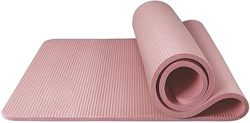 Yogamatte NBR Pilates-Übungsmatte Neutrale Sit-ups Stretch-Liegestütze Längere und breitere verdickte Home-Gym-Rosa-Fitness-Trainingsmatte(185x80x1.5cm) von BAOLIQ