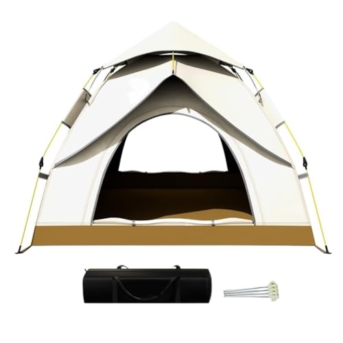 Zelt aufblasbar Mehrpersonenzelt Outdoor-Camping Einfacher Zusammenklappbarer Sonnenschutz Und Regensichere Zeltcampingausrüstung Camping Tent (Color : White, Size : A) von BAOSHUPINGY