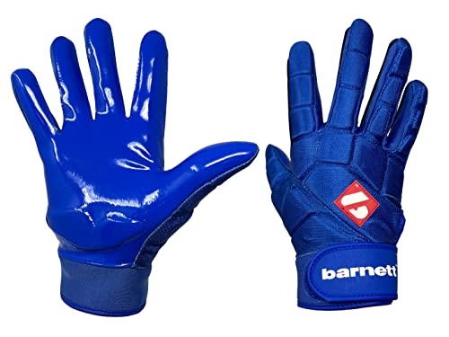 BARNETT FKG-03 Blau High Level Linebacker Fußballhandschuhe, LB, RB, TE (S) von BARNETT