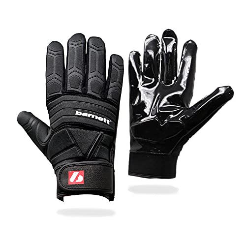 BARNETT FLG-03 American Football Handschuhe Linemen Profi, OL,DL, schwarz (L) von BARNETT