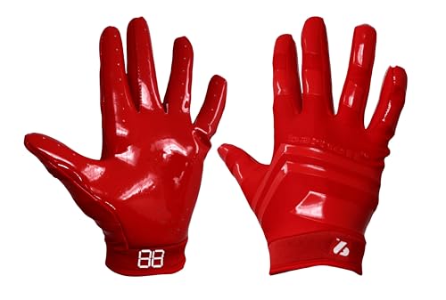 BARNETT FRG-03 rot professionell Receiver Fußball Handschuhe, RE, DB, RB (M) von BARNETT