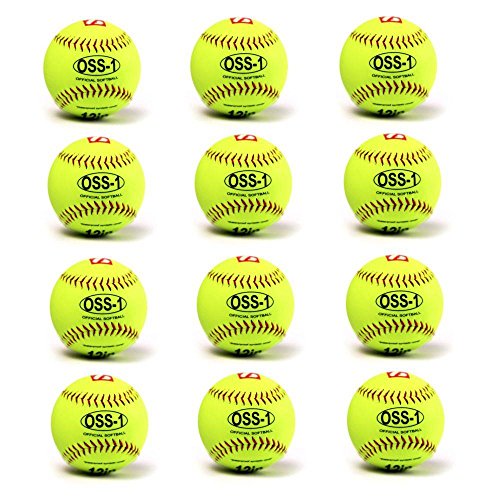 BARNETT OSS-1 Praktische Größe Softball Ball 12, Gelb, 1 Dutzer von BARNETT