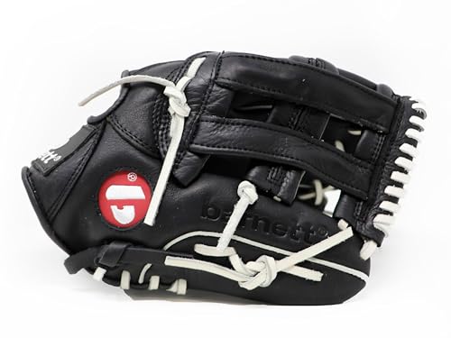 GL-120 REG schwarz Baseballhandschuh, Leder, Wettkampf, Infield, Baseball (Rechte Hand Wurf) von BARNETT