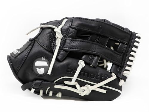 GL-120 RH schwarz Baseballhandschuh, Leder, Wettkampf, Infield, Baseball (Linke Hand Wurf) von BARNETT