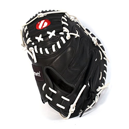 GL-201 RH schwarz Baseball Handschuh Fänger (Catcher) Erwachsene, Grösse 31 (für Linkshänder, Wird an der rechten Hand getragen) von BARNETT