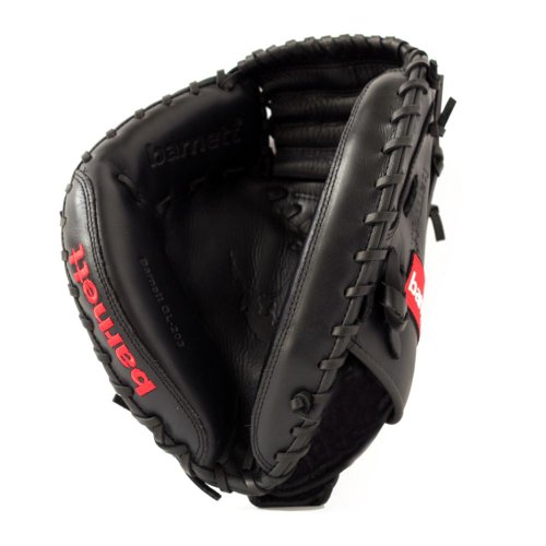 GL-203 RH schwarz Baseball Handschuh Fänger (Catcher) Erwachsene, Grösse 33 (für Linkshänder, Wird an der rechten Hand getragen) von BARNETT