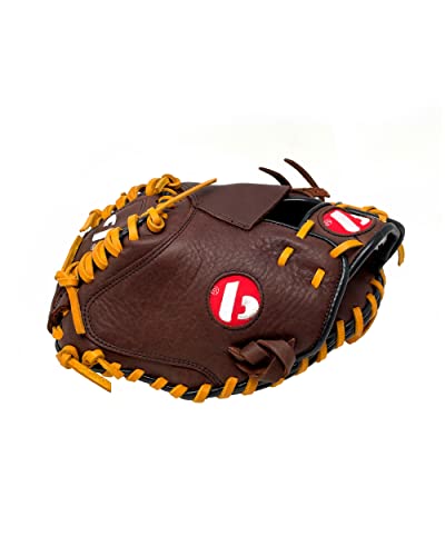 GL-204 Baseball-Handschuh, Leder, für Erwachsene, Größe 34, Braun (REG (für Rechtshänder, der Handschuh kann links tragen) von BARNETT