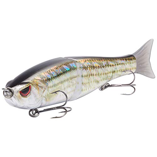 BASSDASH Wobbler Kunstköder 2-Segement Angelköder Summer Dancer Glide Bait Single-Jointed Swimbait Hecht Lachs Forelle Muskie Bass von Bassdash