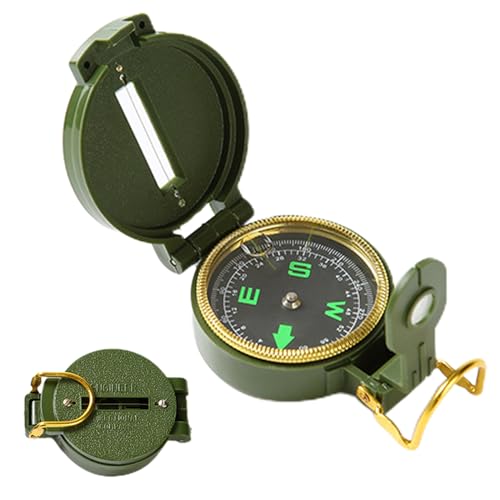 Militärkompass, Kompass Militär Marschkompass, Militärischer Taktischer Kompass, Militär Marschkompass, Professioneller Navigation Compass, Outdoor Kompass, für Camping, Wanderung, Wandern von BASTOUR