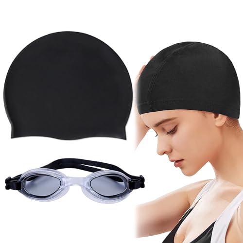 Unisex Silikon-Badekappe+Anti-Fog Schwimmbrille Unisex,Lange Haare Badekappe,Unisex Silikon-Schwimmkappe,Badekappe für Kinder,Schwimmkappe,Schwimmbrille mit Breiten Gläsern,Unisex Kinder Schwimmbrille Unisex Silikon-Badekappe+Anti-Fog Schwimmbrille Unisex,Lange Haare Badekappe,Unisex Silikon-Schwimmkappe,Badekappe für Kinder,Schwimmkappe,Schwimmbrille mit Breiten Gläsern,Unisex Kinder Schwimmbrille von BASTOUR