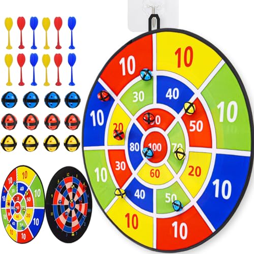 Dartscheibe Kinder - 29"/73cm mit 12 Klettbällen und 12 Klettdarts, Nikolaus Spielzeug für Kinder 4 5 6 7 8 9 10 Jahre Jungen (Klassiker) Dartscheibe Kinder - 29"/73cm mit 12 Klettbällen und 12 Klettdarts, Nikolaus Spielzeug für Kinder 4 5 6 7 8 9 10 Jahre Jungen (Klassiker) von BATURU