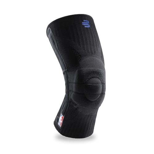 BAUERFEIND Men's Run Performance Kniebandage Unisex für Basketball, Schwarz, M von BAUERFEIND