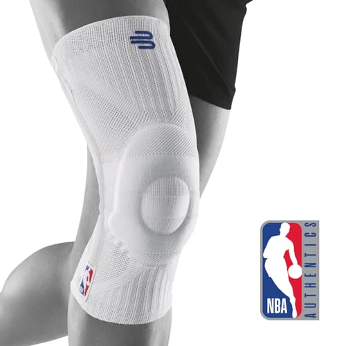 BAUERFEIND Men's Run Performance Kniebandage Unisex für Basketball, Weiß, XS von BAUERFEIND