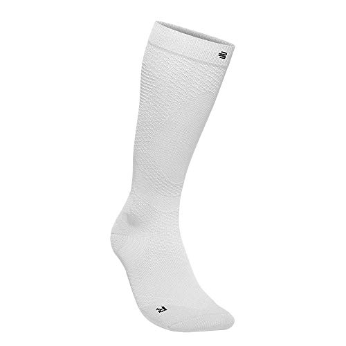 BAUERFEIND Men's Run Ultralight Compression Socks Laufsocken, Weiß, L, 44-46 von BAUERFEIND